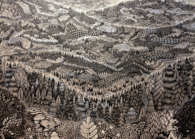 Overlook Woodcut Drawing10