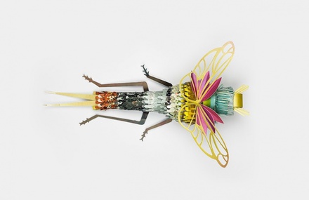 Recycled Paper Insects