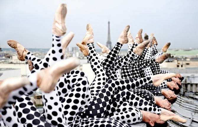 Rooftop Dancers in Paris by JR