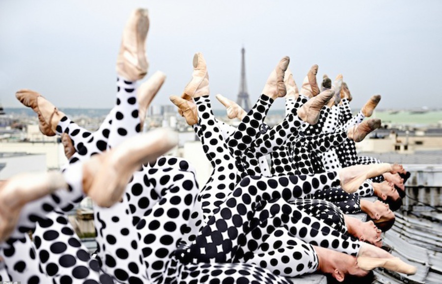 Rooftop Dancers in Paris by JR