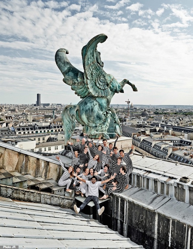 Rooftop Dancers in Paris by JR-11