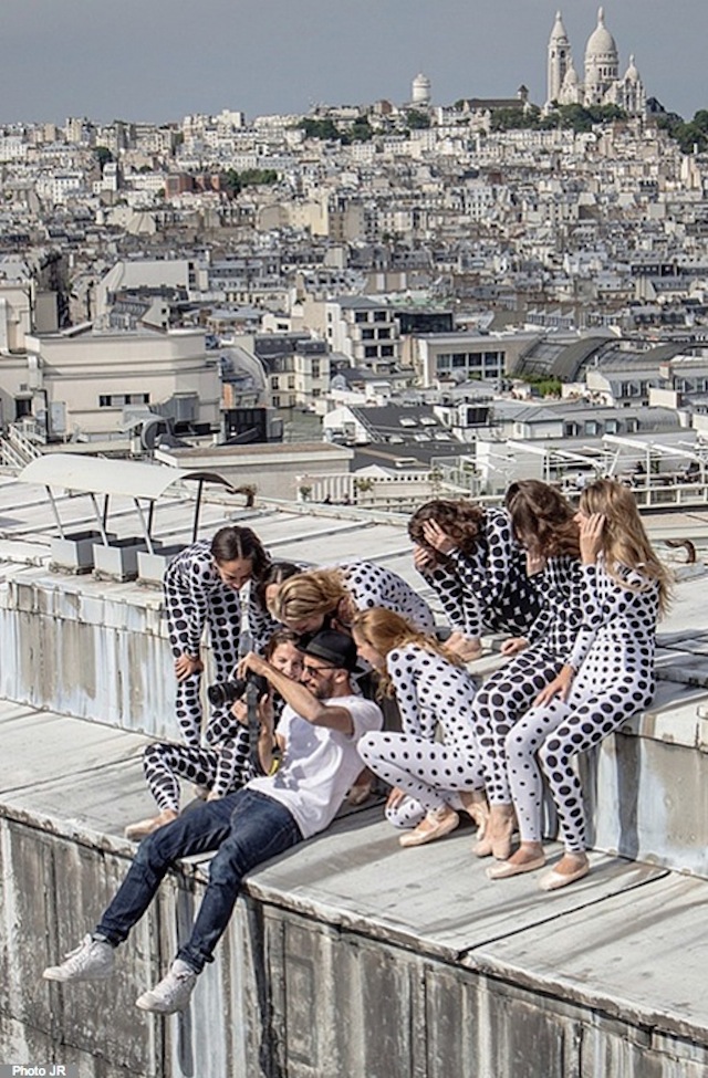 Rooftop Dancers in Paris by JR-13