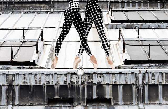 Rooftop Dancers in Paris by JR-7