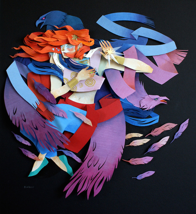 Textured Cut Paper Illustrations by Morgana Wallace-3