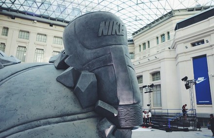 Basketball Sculpture With Sneakers