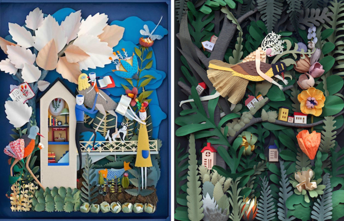 Paper Art Illustrations by Elsa Mora