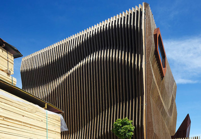 rippling wood facade-2