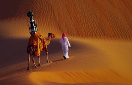 Google Street View in The Desert Captured by A Camel