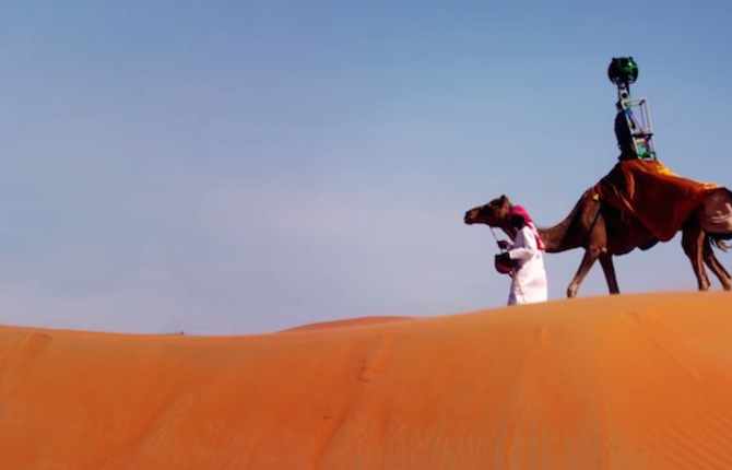 Google Street View in The Desert Captured by A Camel