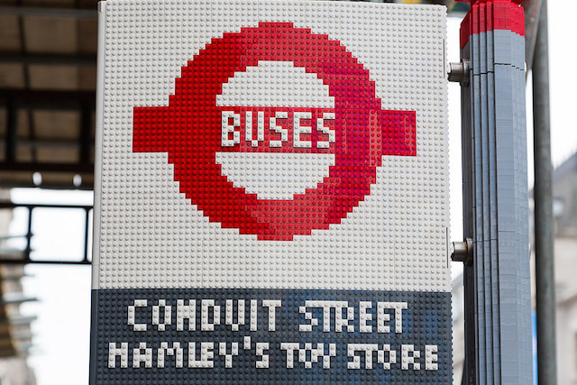 15-London Bus Stop In LEGO by Duncan Titmarsh