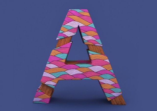 3D Patterned Alphabet-A