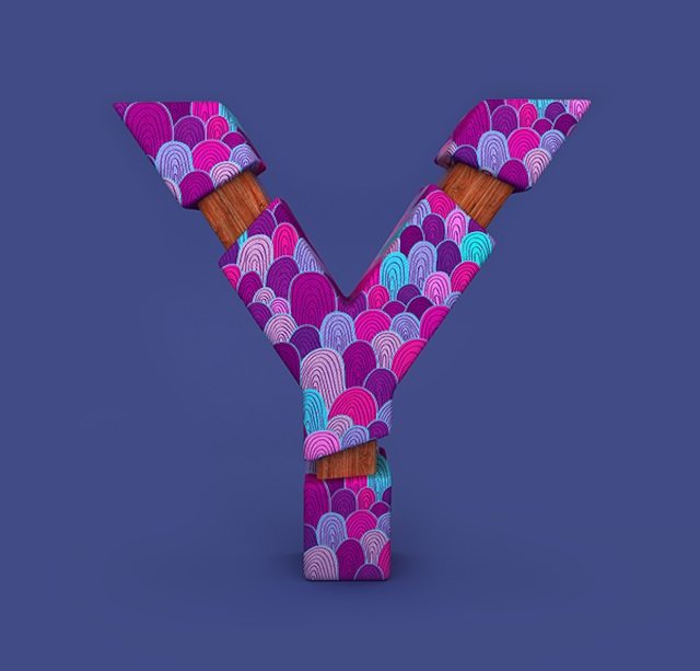 3D Patterned Alphabet-Y