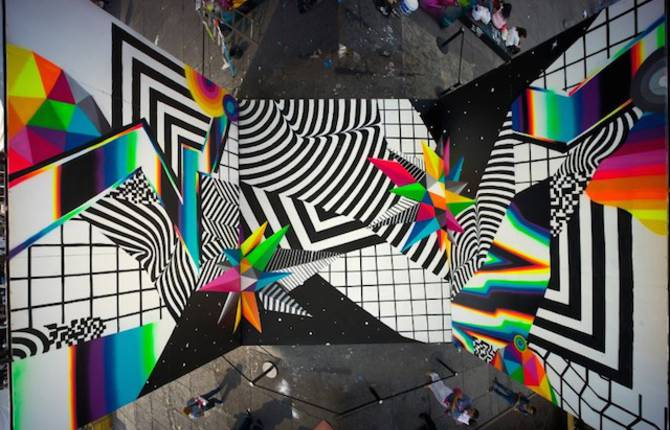 Acid Colors Street Art by Felipe Pantone