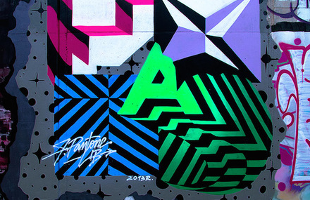 Acid Colors Street Art by Felipe Pantone