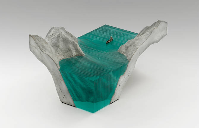 Glass Wave Sculptures by Ben Young