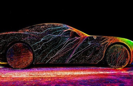 Glowing Painted Ferrari