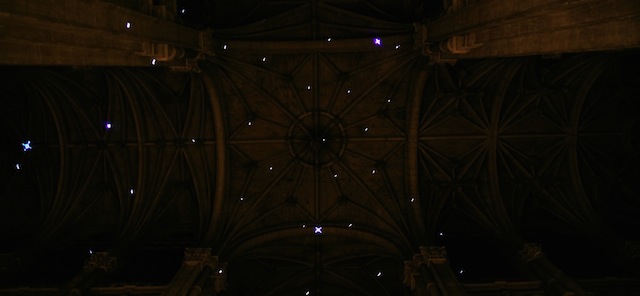Laser Constellation On A Church's Ceiling-11
