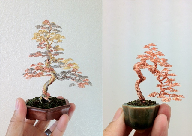 Miniature Wire Bonsai Trees-5