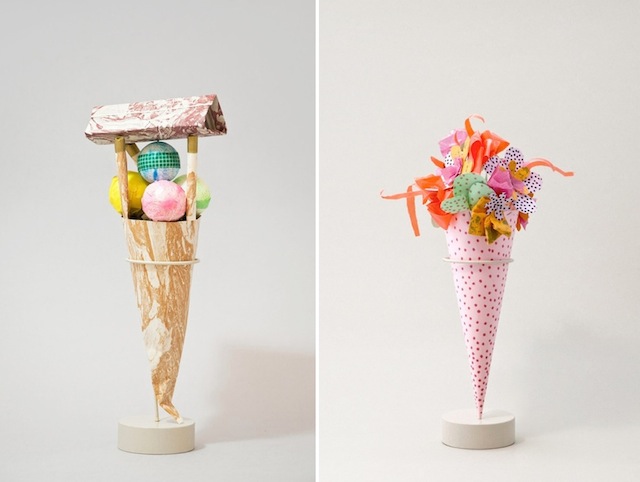 Paper Ice Cream Sculptures