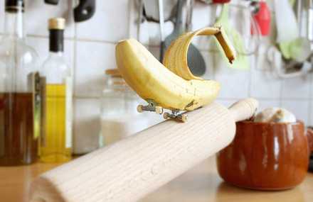 Skating Food in The Kitchen