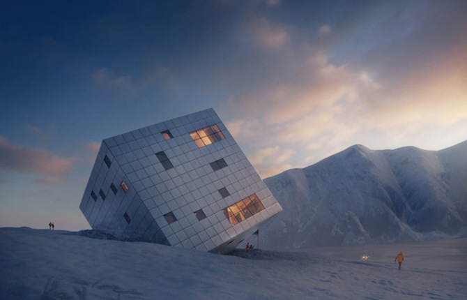 Stunning Cube Hut Project