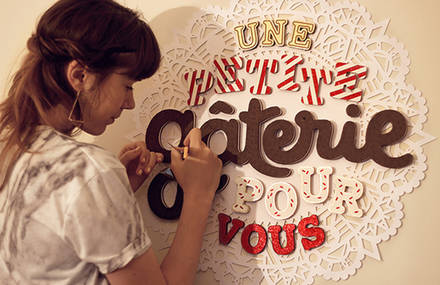  » Une petite gâterie pour vous  » Une installation murale tout en papier