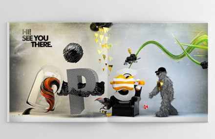 Digital art illustration « Hi! See you there. »