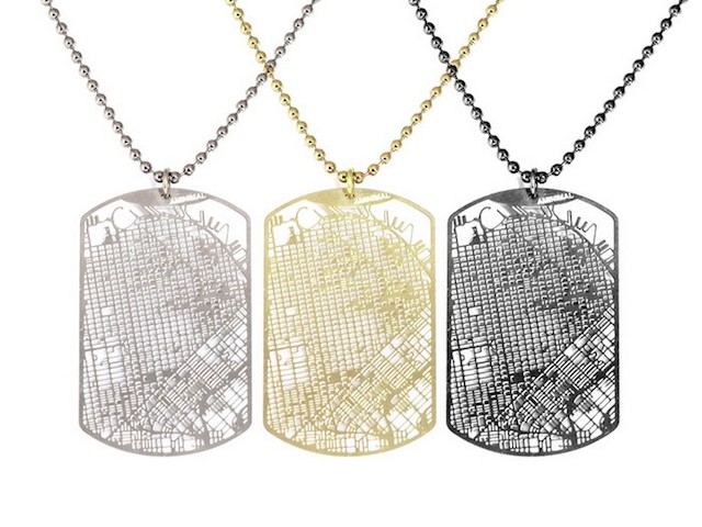 City Maps Turned into Necklaces-0