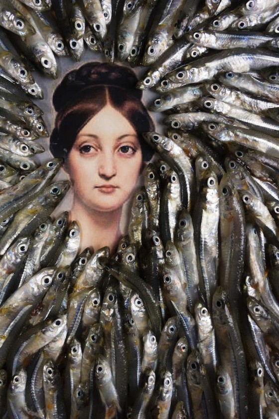 Classical Paintings Covered with Colorful Elements Media