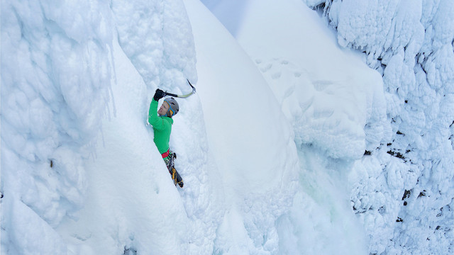 Climbing a Waterfall in British Columbia by Wiktor Skupinski