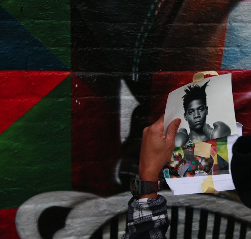Colorful Wall of Basquiat and Warhol_5