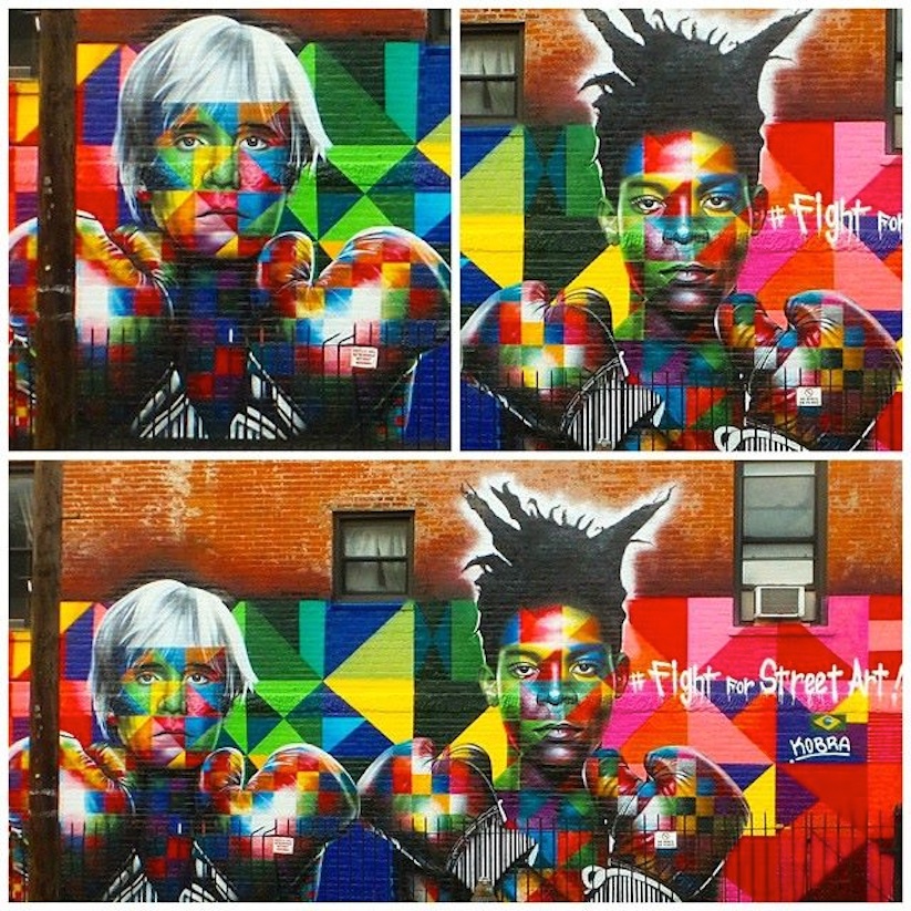Colorful Wall of Basquiat and Warhol_6