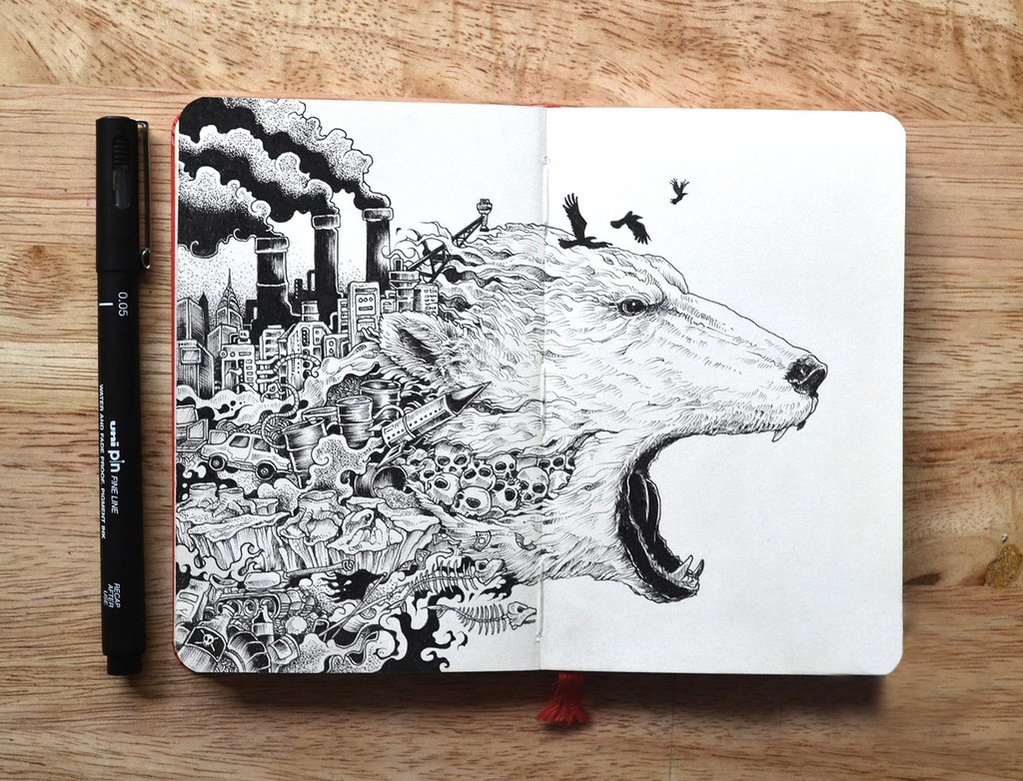Hyperdetailed Drawings by Kerby Rosanes_1