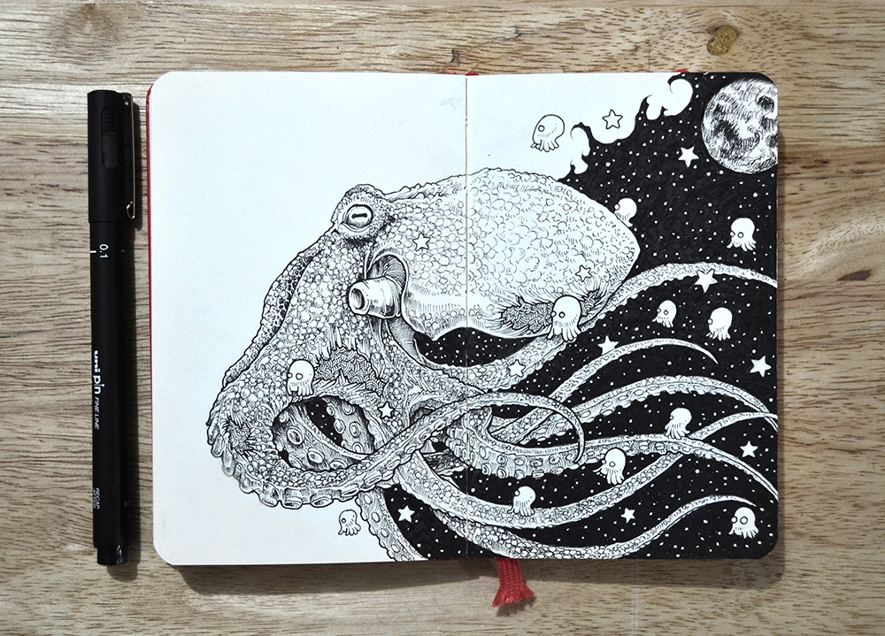 Hyperdetailed Drawings by Kerby Rosanes_2