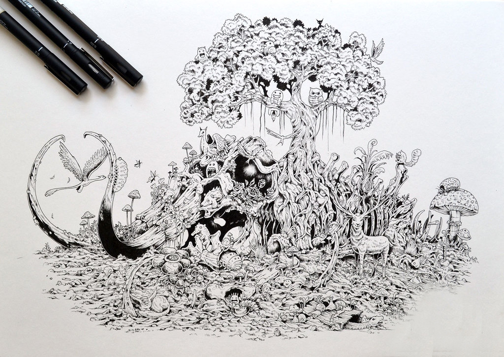 Hyperdetailed Drawings by Kerby Rosanes_5