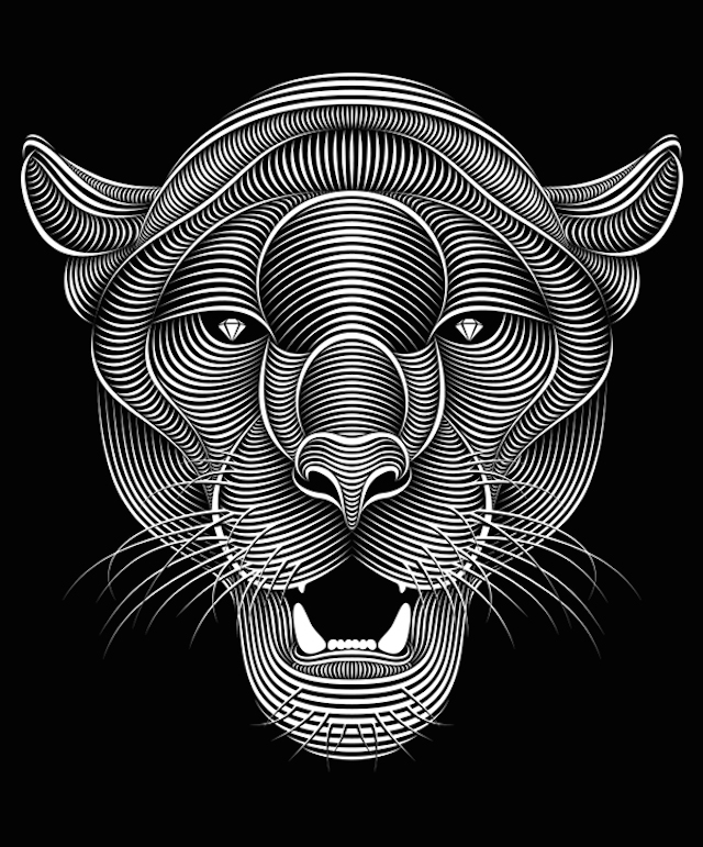 Hypnotic Digital Lines Portraits-3