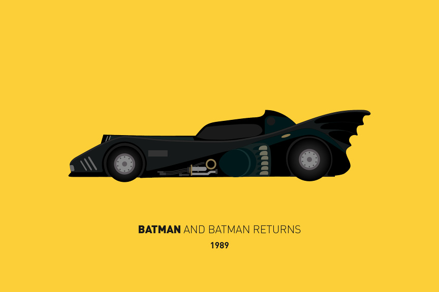 Iconic Batmobiles Illustrations_6