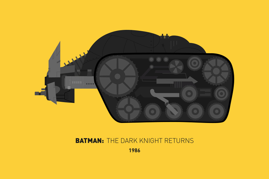 Iconic Batmobiles Illustrations_7