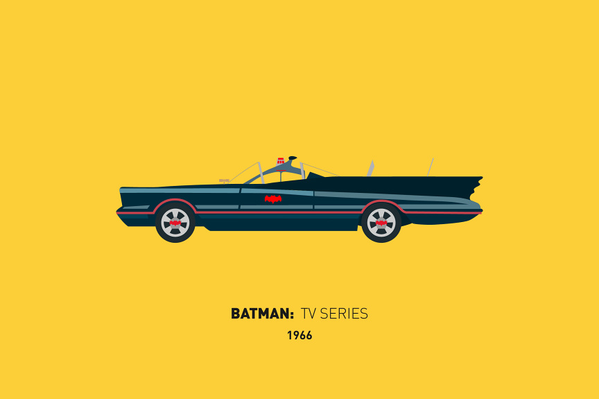 Iconic Batmobiles Illustrations_8