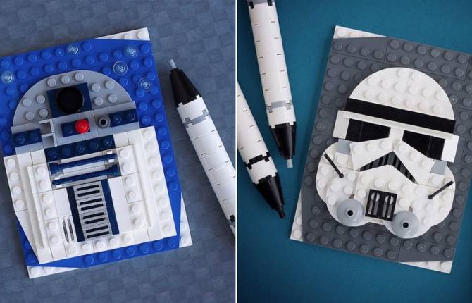 LEGO Portraits of Famous Characters