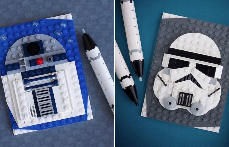 LEGO Portraits of Famous Characters