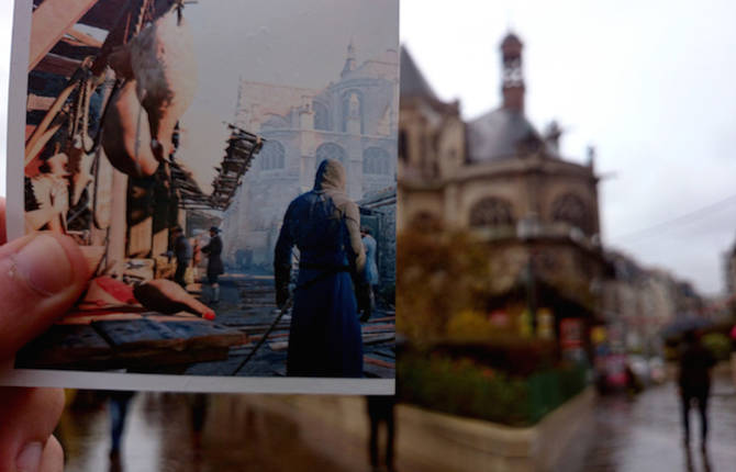 Juxtaposing Video Game Screen Shots With Reality