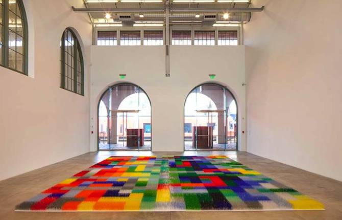 Color Field Floor Installation