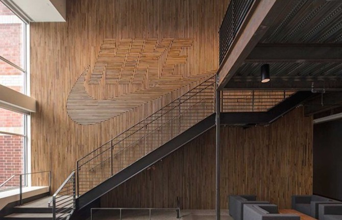 Nike Wood Feature Wall