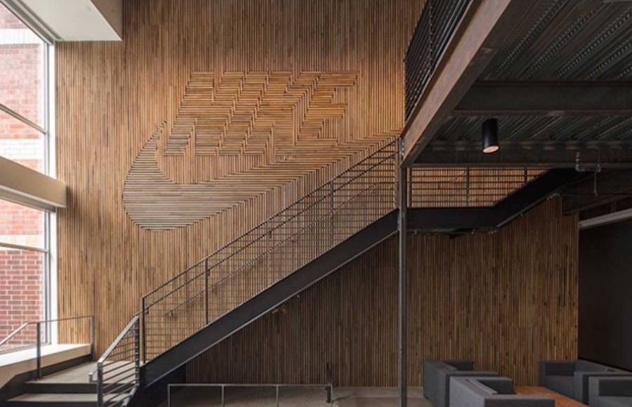 Nike Wood Feature Wall