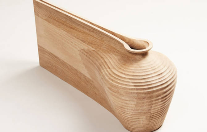 Oak Tableware by Gareth Neal and Zaha Hadid