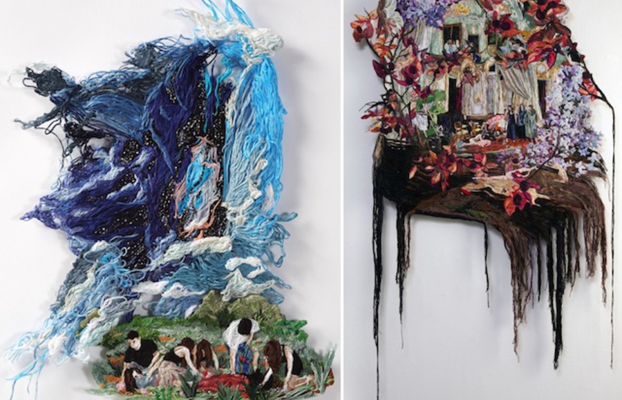 Paintings Made with Traditional Needlepoint