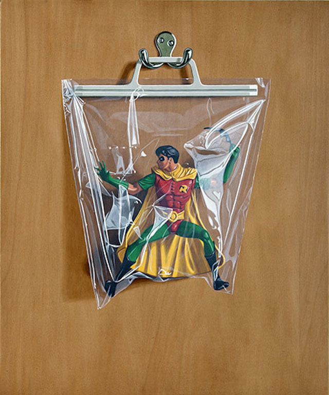 Paintings of Super Heroes in Plastic Pocket -10