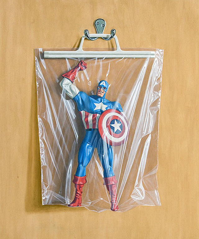 Paintings of Super Heroes in Plastic Pocket -9