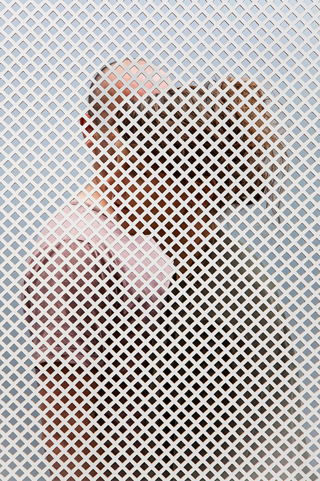 People Behind Perforated Screen-14